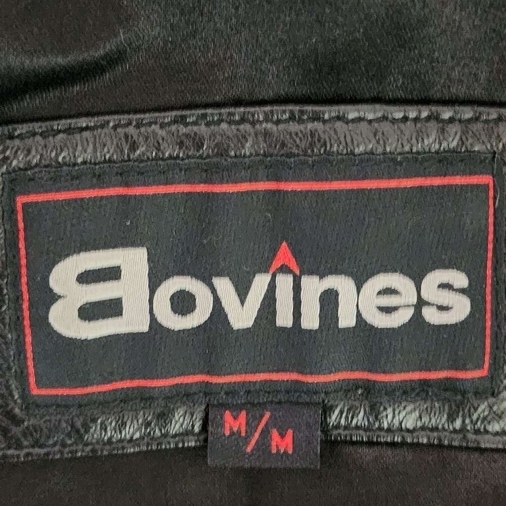Vintage Bovines long sleeves wrap belted 100%  leather color black - Picture 4 of 6